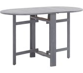 Mesa de jardín de madera maciza de acacia gris 120x70x74 cm