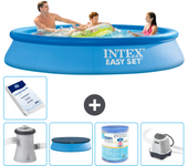 Paquete de piscina - intex - alrededor - 305x305x61 cm + accesorios a853