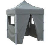 Carpa de recepción plegable 4 paredes 2x2 m acero antracita