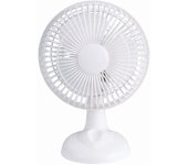 Salco ventilatore da tavolo stv-160, ventilatore da tavolo, ventilatore, 15 watt, bianco, compatto, diametro 15 cm, 2 livelli di velocità, 3 ali, raf