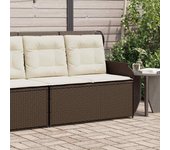 Maison exclusive - sillón reclinable de jardín con cojines ratán sintético marrón