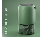 Deshumidificador compacto y de alta eficiencia para espacios pequeños - tanque de agua de 1100 ml, deshumidificador de bajo consumo, área: 30 m