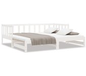 Sofá cama nido madera maciza de pino blanco 90x200 cm
