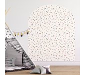 Papel pintado vinílico con forma de arco, texturizado, de facil instalación, autoadhesivo y con tintas eco. mod. dotty 110x132cm