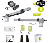Motor puerta batiente 2 hojas - motores para puertas abatibles - puertas de garaje - automatico- kit incluye2 mandos a distancia. domo 4g motic