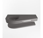 Mondiaz riva 120cm con lavabo con repisa color dark grey. con lavabo dulcet izquierda 1 orificio color dark grey