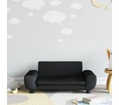 Sofá para niños | sofá de salón | sofá de descanso de terciopelo negro 70x45x33 cm cfw66195