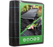 Malla antihierbas de jardín, 2 m x 25 m, 100 g/m²