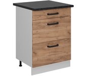 Vicco mueble bajo de cocina r-line, roble dorado, 60 cm et antracita