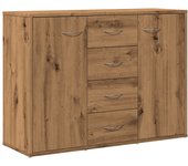 Aparador | aparador de comedor | armario de cocina de madera de ingeniería roble artisan 88x30x64 cm cfw36621
