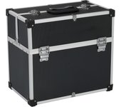 Maison exclusive - caja de herramientas aluminio negro 38x22,5x34 cm