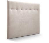 Cabecero dakota tela cabecero de cama tapizado para camas de 90 y 105 (115 x 120 cm) tela beige sueños zzz