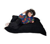 Puff de tela rizada bananair 180 x 140 cm negro