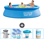 Paquete de piscina - intex - alrededor - 305x305x76 cm + accesorios cb89
