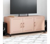 Vidaxl mueble para tv acero laminado en frío rosa 100,5x39x43,5 cm