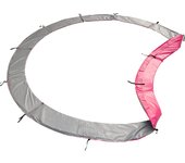 Alfombra de protección reversible para cama elástica ø180cm cairns gris/rosa