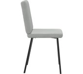 Pack 2 uds sillas de comedor | silla de cocina terciopelo gris claro cfw57299