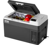 Vevor nevera de compresión portátil 25 litros, mini nevera para coche 12/24 v dc y 100-240 v ac, nevera zona única, temperatura ajustable -20°c a 20°c