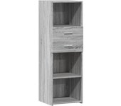 Aparador alto | aparador de comedor | armario de cocina madera de ingeniería gris sonoma 40x42,5x124 cm cfw75509