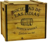 Caja de madera multiusos, estilo rústico, ideal para almacenaje y decoración