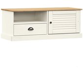 Mueble para tv vigo madera maciza de pino blanco 106x40x40 cm