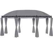 Maison exclusive - cenador con cortinas gris antracita 520x349x255 cm