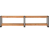 Mueble de tv de madera maciza de acacia 180x30x40 cm