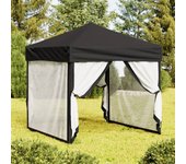 Maison exclusive - carpa para fiestas plegable con paredes laterales negro 2x2 m