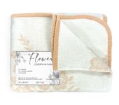 Manta de flores en 100% pura lana suave y cálida con borde de terciopelo - comodidad y elegancia, diseño clásico - made in italy 2 cuadrados