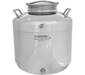 Bidón contenedor de acero inoxidable para aceite 15 litros modelo sansone europa