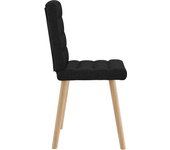Pack 6 uds sillas de comedor | silla de cocina giratorias tela negras cfw18889