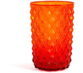 Set h&h nuevo murano 6 vasos, vidrio, rojo, cl46