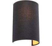 Aplique semicircular alto negro/oro - simple drum