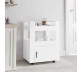 Maison exclusive - carrito de cocina madera contrachapada blanco 60x45x80 cm