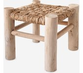 Taburete fibra natural mediano 30x30x30 cm