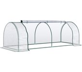 Invernadero caseta para jardín outsunny 250x100x80 cm transparente
