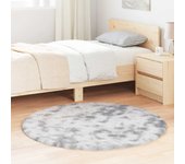 Alfombra de pelo largo navarra gris claro 120x120 cm