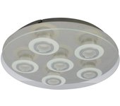 Italux flavio moderna lámpara de techo led con 6 pantallas de 6 luces, 3000k