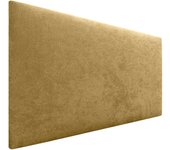 Dhome cabecero de tela aqualine liso cabeceros cabezal tapizado cama lujo (tela mostaza, 105cm (camas 80/90/105))