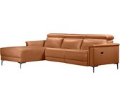 3 plazas 1 reclinable eléctrico izquierdo cognac