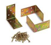 Pacote de 3 peças kit 3 ângulos 50x50 mm com parafusos de fixação. cavaleiro alce
