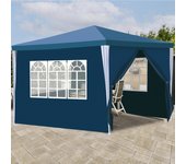 Pabellón carpa jardín - pabellón de jardín, pabellón cervecero para mercados y fiestas, ideal para bodas 3x3m azul