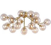 Dallas plafón semi empotrado dorado, 20 luces, g9