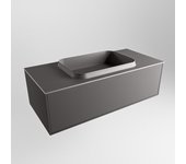 Mondiaz erin 100cm mueble de baño color dark grey con 1 cajón. con lavabo ridge centro sin orificios color dark grey