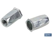 Tuercas remachables hexag. bajas m4 caja 1000 unid.