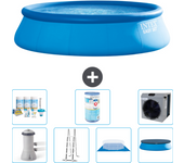 Paquete de piscina - intex - alrededor - 457x457x122 cm + accesorios a1285