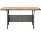 Mesa de jardín de madera maciza de acacia gris 120x70x66 cm