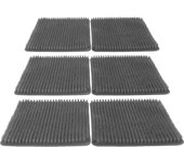 Almohadillas para caja nido de pollo, almohadillas de pe para nido de pollo, accesorio para poner huevos, color gris, 6 uds.