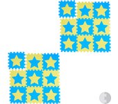 18 losas alfombra puzle bebé, goma eva, colchoneta niños, sin sustancias nocivas, suelo juego, gateo, amarillo y azul