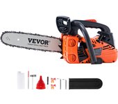Vevor motosierra gasolina con guía de cadena de 12 inalámbrica 25,4 cc 1,2 hp, para corte de ramas de árboles, poda de árboles, limpieza de terrenos